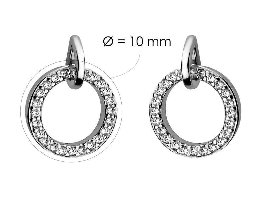Kreis Ohrstecker in 925 Silber