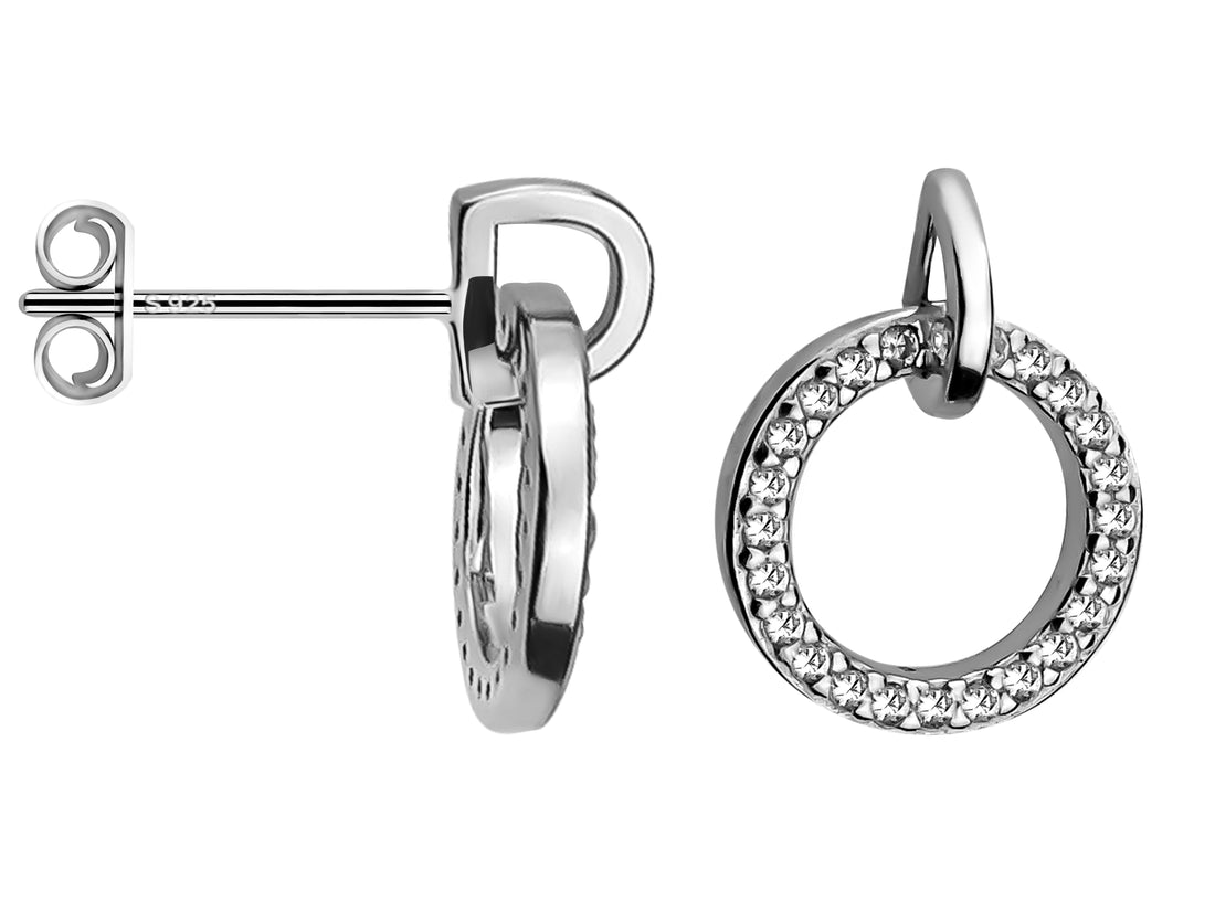 Kreis Ohrstecker in 925 Silber