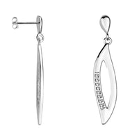 Gebogen Ohrhänger in 925 Silber