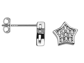 Stern Ohrstecker in 925 Silber