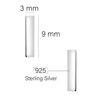 Stab Ohrstecker in 925 Silber