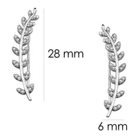 Blatt Ohrklemme in 925 Silber