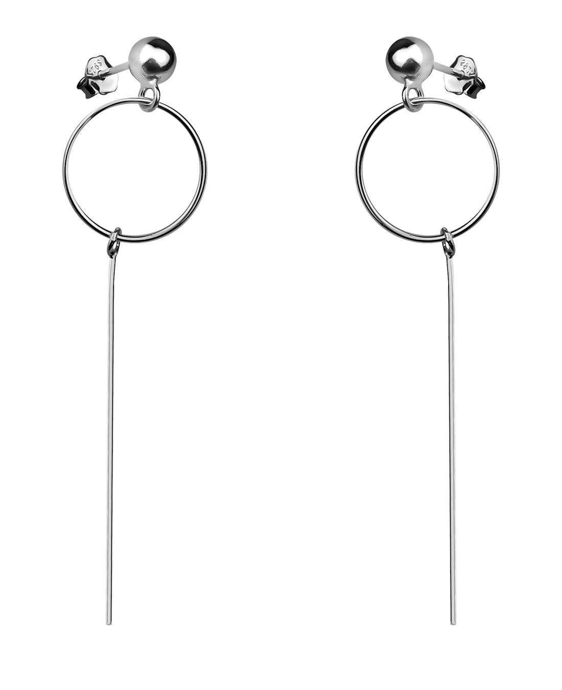 Kreis Ohrstecker in 925 Silber