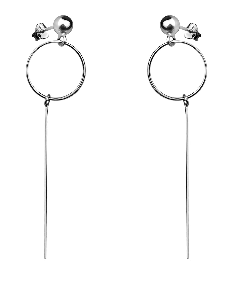 Kreis Ohrstecker in 925 Silber