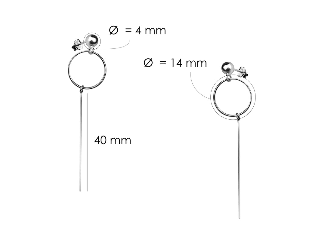 Kreis Ohrstecker in 925 Silber