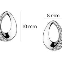 Oval Ohrstecker in 925 Silber