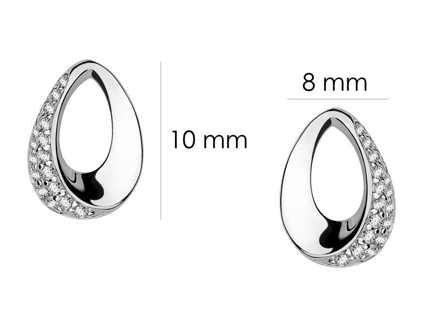 Oval Ohrstecker in 925 Silber
