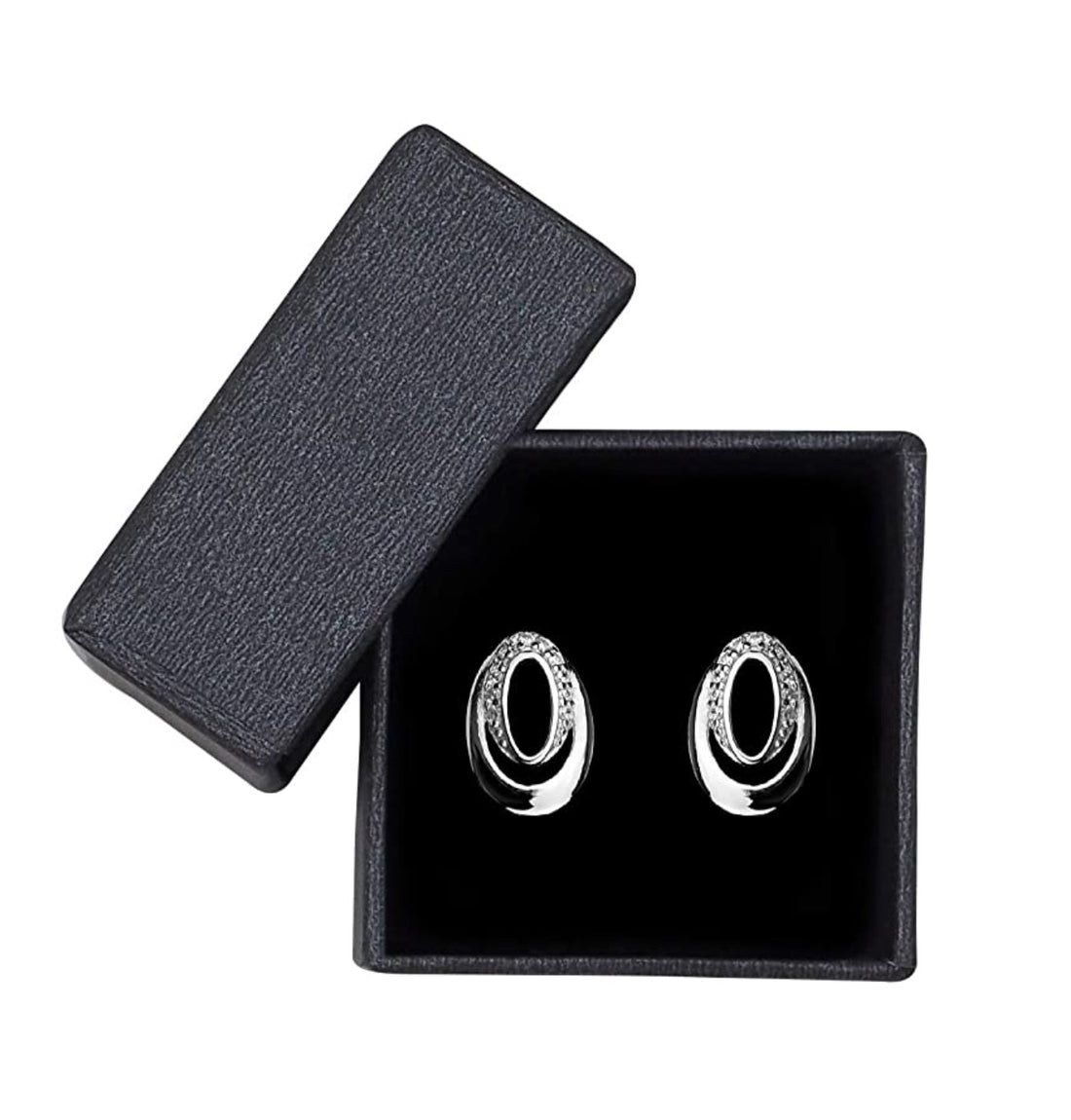 Oval Ohrstecker in 925 Silber