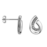 Gebogen Ohrstecker in 925 Silber