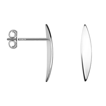 Blatt Ohrstecker in 925 Silber