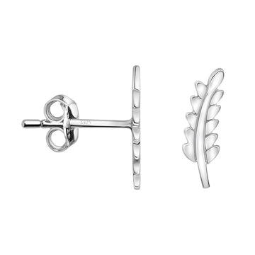 Blatt Ohrstecker in 925 Silber