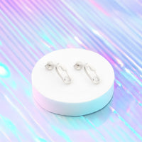 Sicherheitsnadel Ohrstecker in 925 Silber