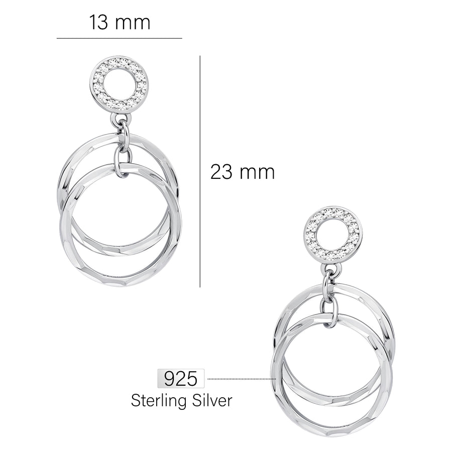 Kreis Ohrstecker in 925 Silber