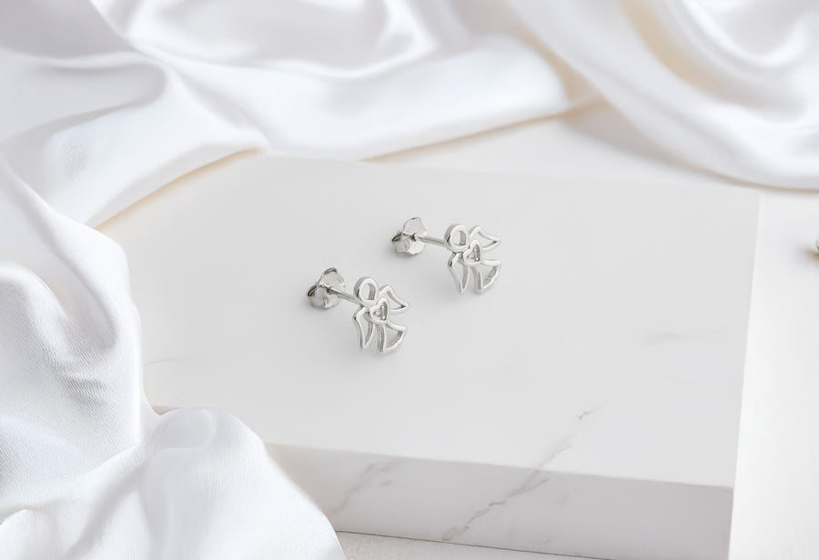 Engel Ohrstecker in 925 Silber