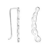 Gebogen Ohrstecker in 925 Silber