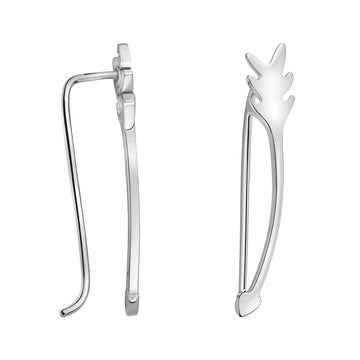 Gebogen Ohrstecker in 925 Silber