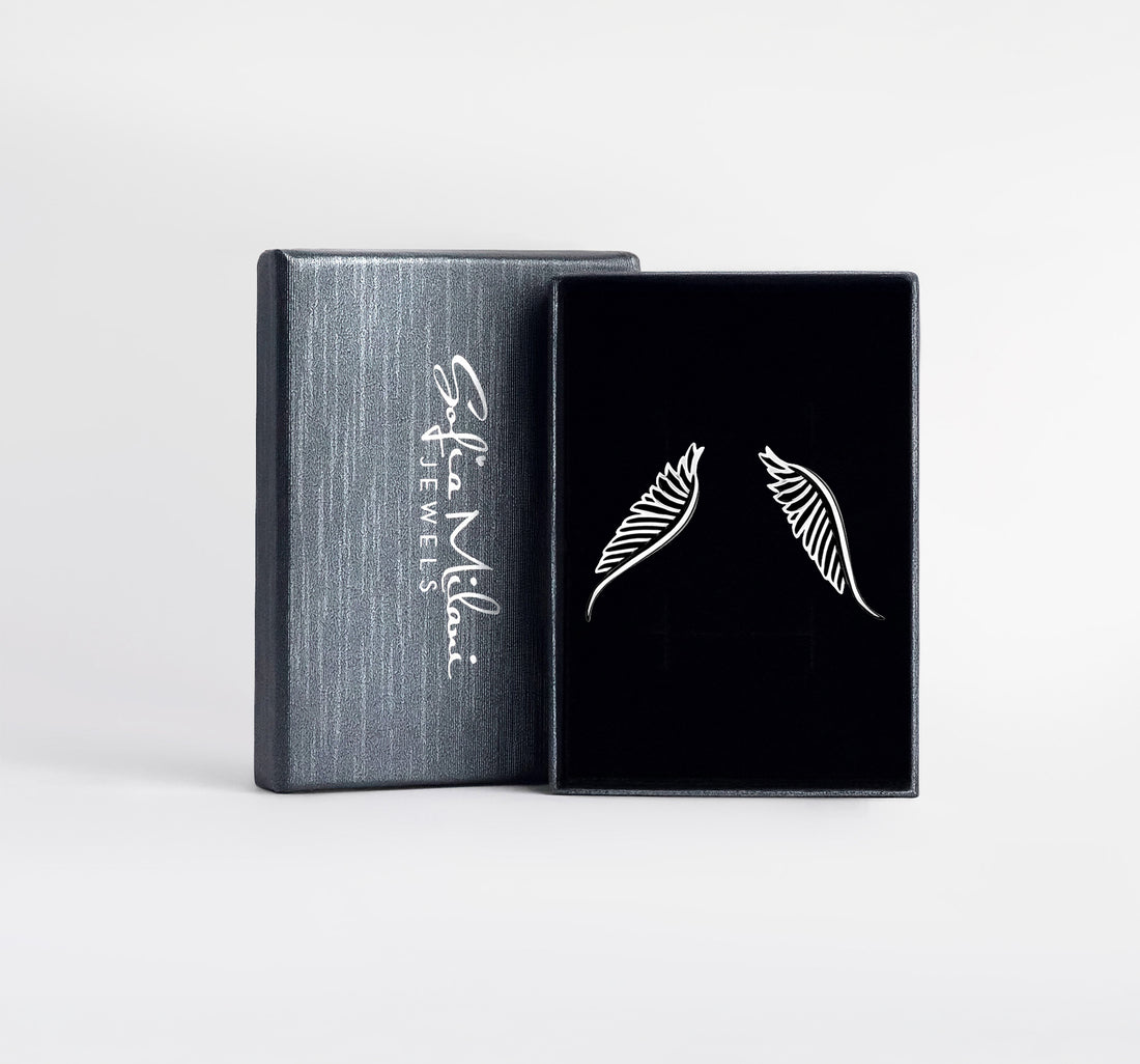 Flügel Ohrklemme in 925 Silber