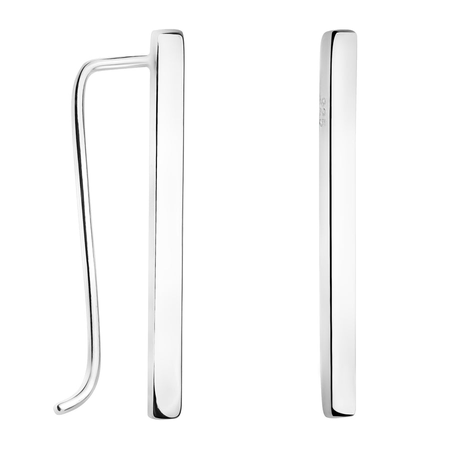 Stab Ohrklemme in 925 Silber