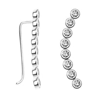 Kreis Ohrklemme in 925 Silber