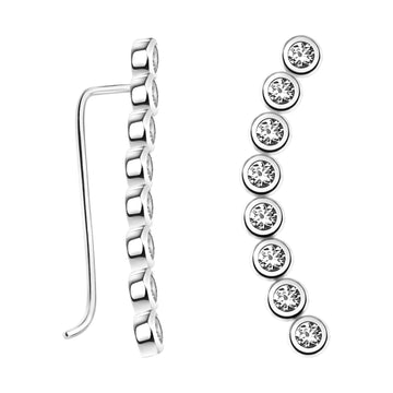 Kreis Ohrklemme in 925 Silber
