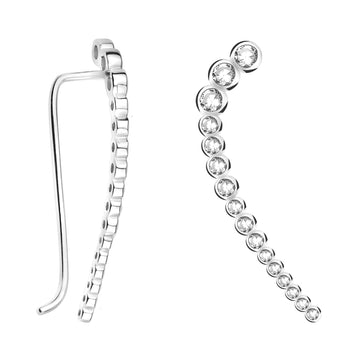 Kreis Ohrklemme in 925 Silber