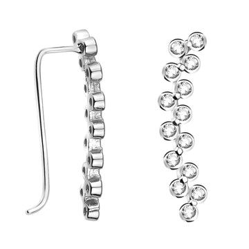Kreis Ohrklemme in 925 Silber