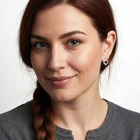 Herz Ohrhänger in 925 Silber