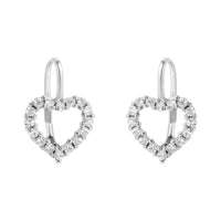 Herz Ohrhänger in 925 Silber