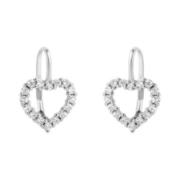 Herz Ohrhänger in 925 Silber