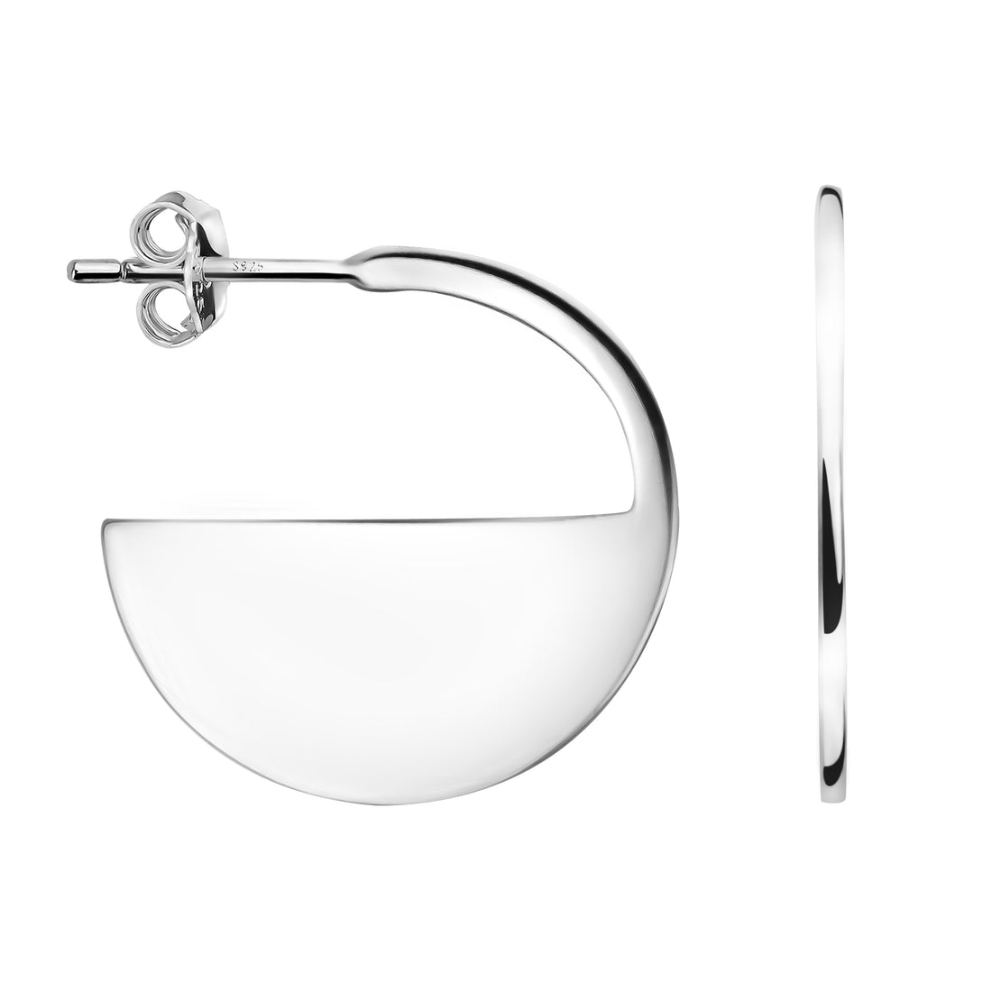 Steck Creolen in 925 Silber