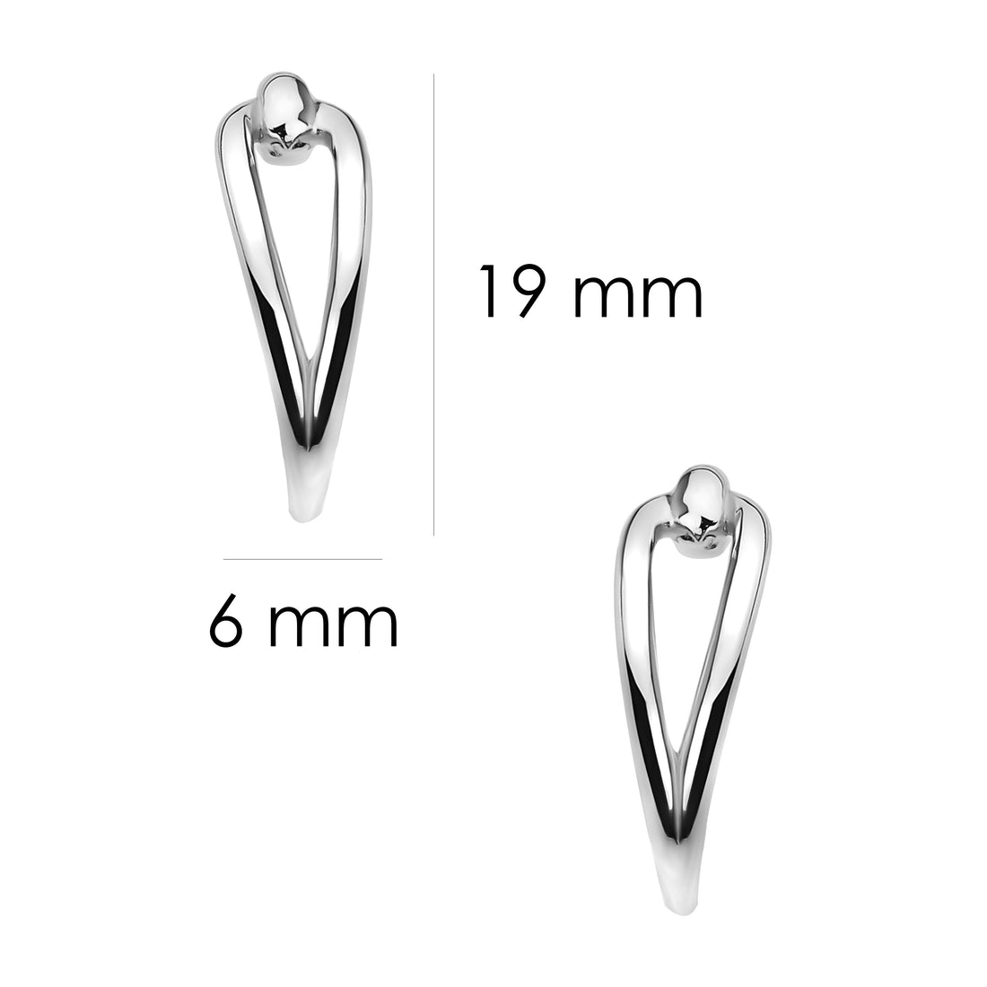 Steck Creolen in 925 Silber