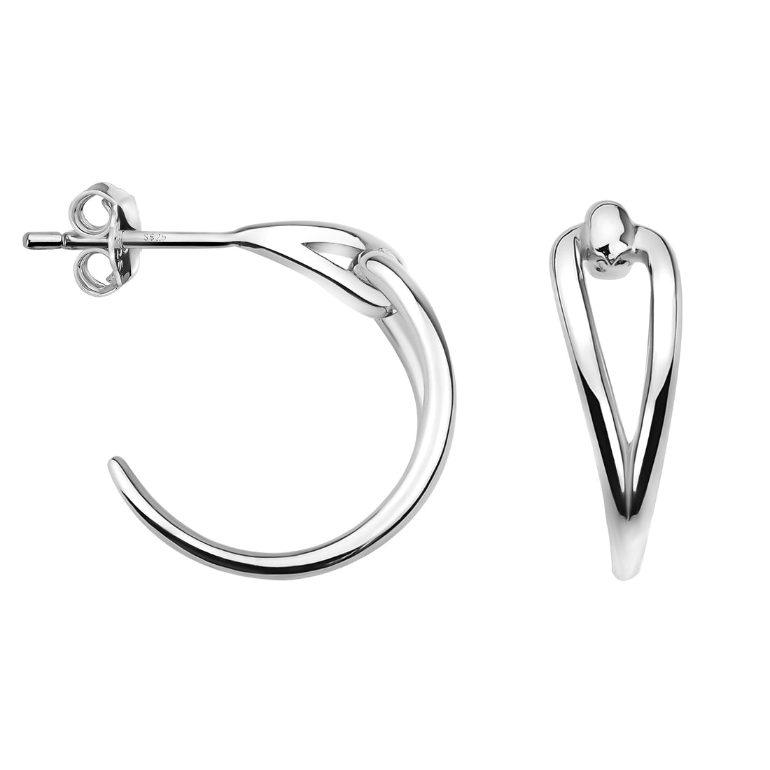 Steck Creolen in 925 Silber