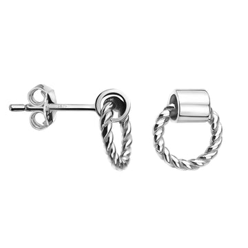 Kreis Ohrstecker in 925 Silber
