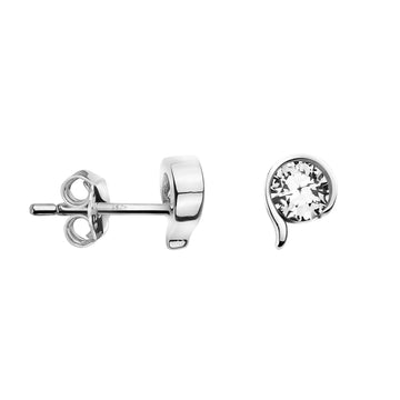 Kreis Ohrstecker in 925 Silber