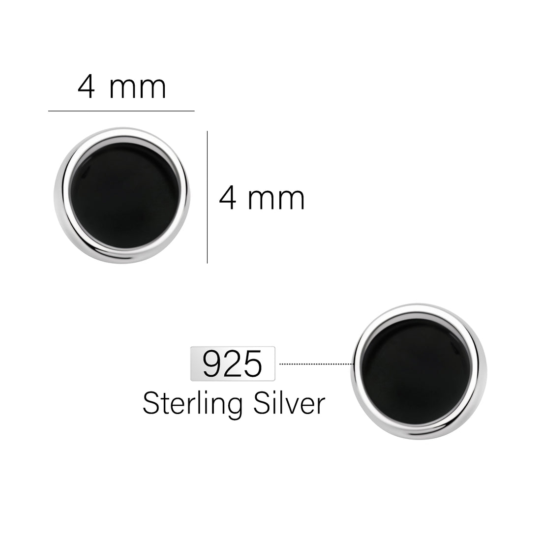 Kreis Ohrstecker in 925 Silber