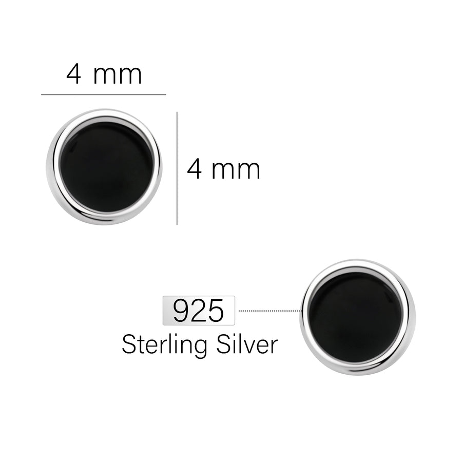 Kreis Ohrstecker in 925 Silber