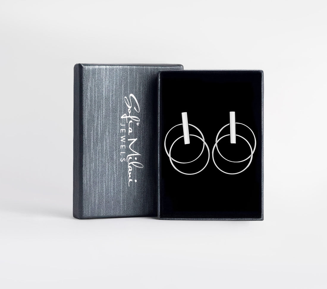 Kreis Ohrstecker in 925 Silber