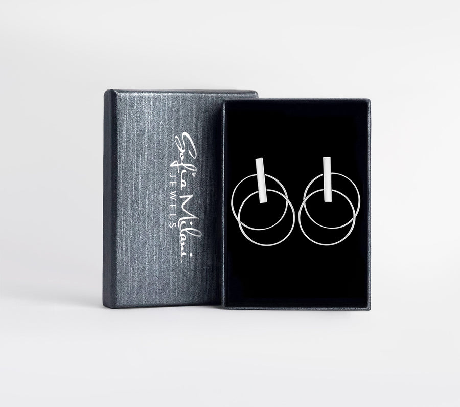 Kreis Ohrstecker in 925 Silber