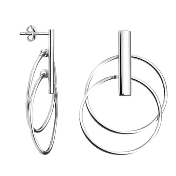 Kreis Ohrstecker in 925 Silber