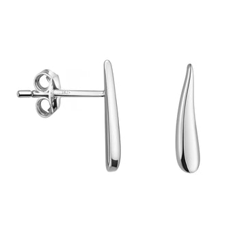 Gebogen Ohrstecker in 925 Silber