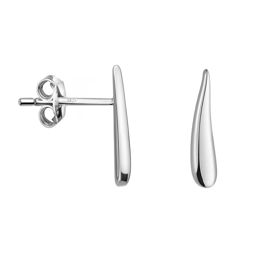 Gebogen Ohrstecker in 925 Silber