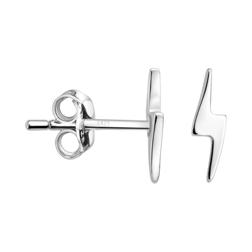 Haupt- und Seitenansicht von Blitz Ohrstecker in 925 Silber von Sofia Milani - E0754