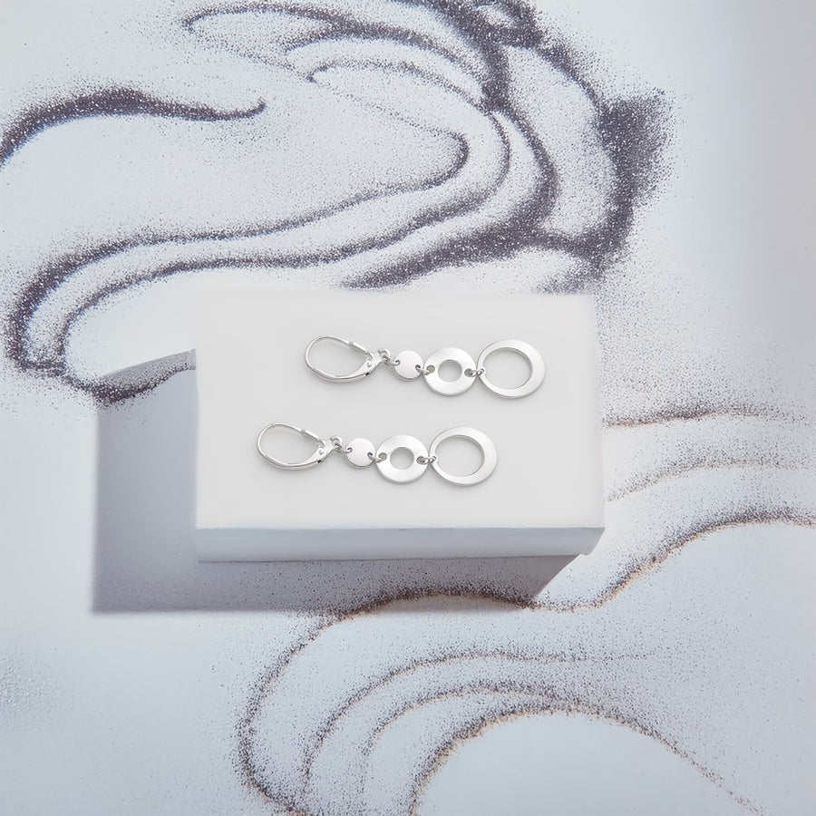 Kreis Ohrhänger in 925 Silber
