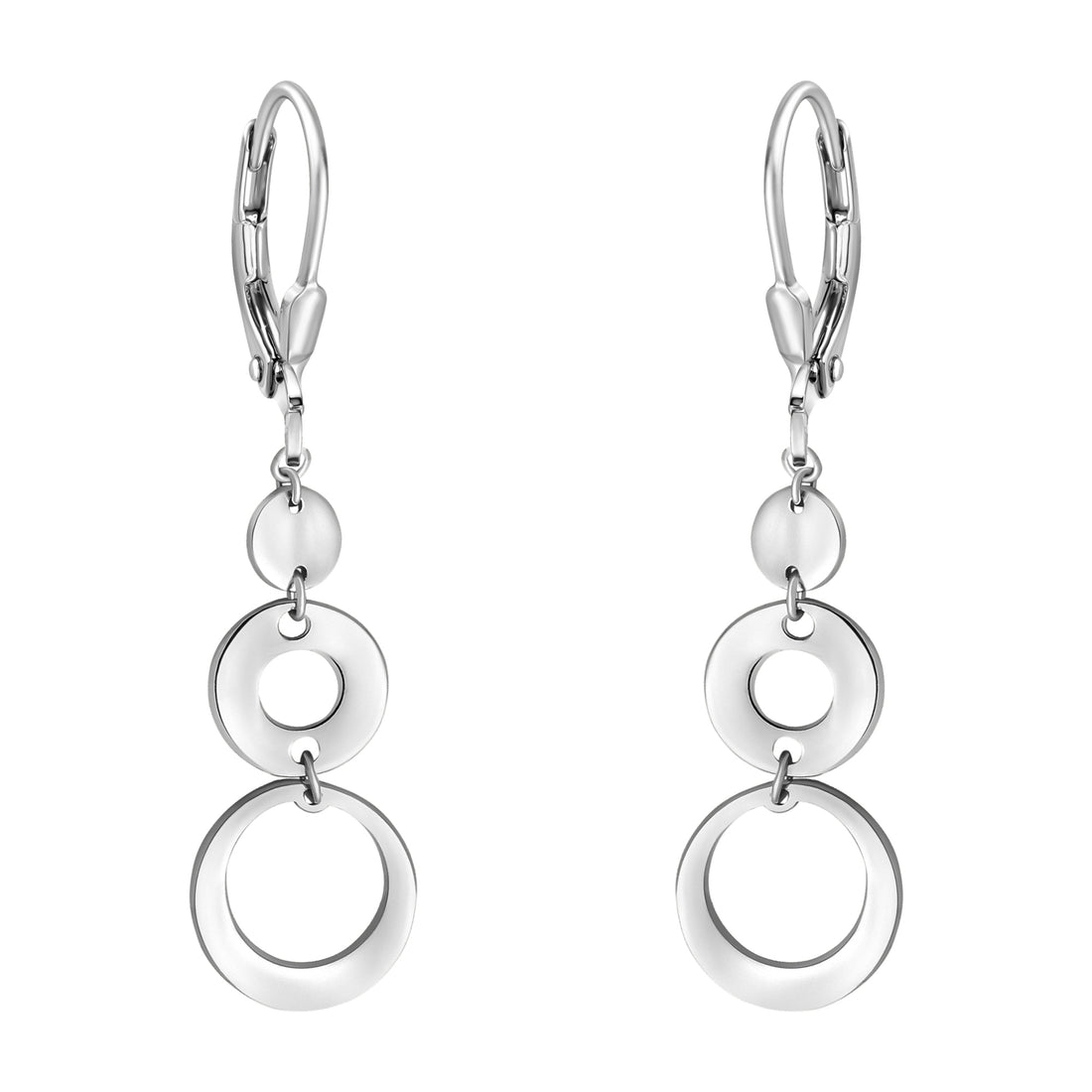 Kreis Ohrhänger in 925 Silber