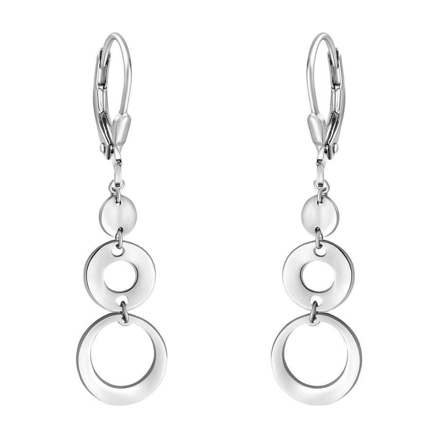 Kreis Ohrhänger in 925 Silber