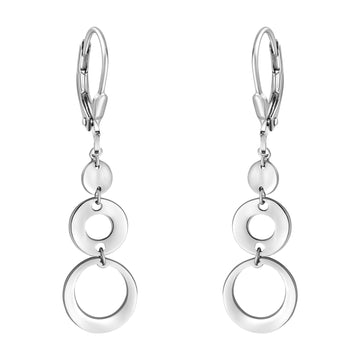Kreis Ohrhänger in 925 Silber