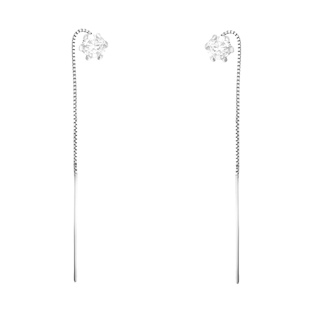Haupt- und Seitenansicht von Stab Durchzieher in 925 Silber von Sofia Milani - E0774