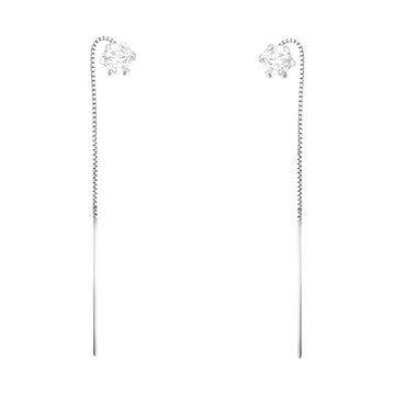 Haupt- und Seitenansicht von Stab Durchzieher in 925 Silber von Sofia Milani - E0774