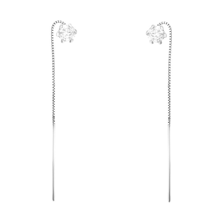 Haupt- und Seitenansicht von Stab Durchzieher in 925 Silber von Sofia Milani - E0774