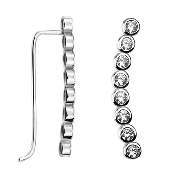 Gebogen Ohrklemme in 925 Silber